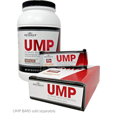 Beverly International UMP Protein Powder, Chocolate. Unique Whey-Casein Ratio Builds Lean Muscle. Easy to Digest. No Bloat. (32.8 oz) 2lb .8 oz