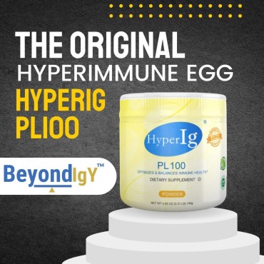 PL-100 Protein Powder Original Hyperimmune Egg Supplement - Immune Boost, Digestive Support, Joint Care, Energy, and Muscle Strength in One Formula (4.5g) Servings