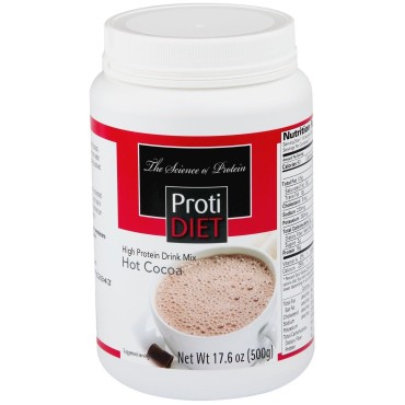 ProtiDIET High Protein Hot Cocoa Drink Mix 17.6 oz Canister