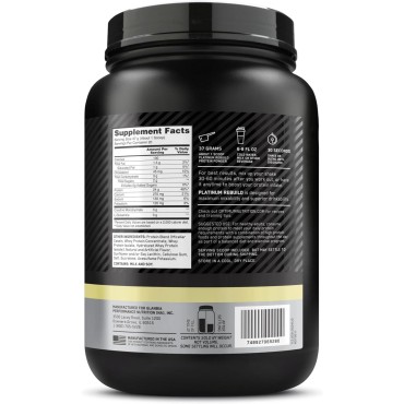 Optimum Nutrition Platinum Rebuild, Premium Platinum Blend Protein Powder with Creatine, Vanilla Buttercream, 20 Servings