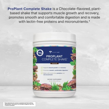 Gundry MD Pro Plant Complete Shake™ High-Fiber Plant Protein Blend, 20 Servings (Chocolate)