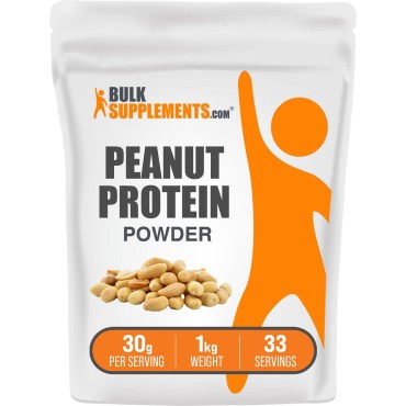 BulkSupplements.com Peanut Flour Protein Powder - Deffated Peanut Flour, Peanut Protein Powder - Peanut Protein Flour, Gluten Free, 30g per Serving, 1kg (2.2 lbs) (Pack of 1)