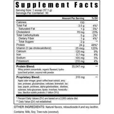 Youngevity FitShake™ Banana Cream | 20g Gut-Friendly Protein | Electrolytes, Minerals, Collagen, Gelatin, Vitamin D, Probiotics, and More | 30 Servings - 2.4 lbs