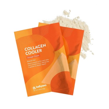 Dr. Kellyann Keto Shake Packets To Go (7 packets) - Collagen Cooler - Orange Cream, 100% Grass Fed Collagen Protein Powder – Keto & Paleo Friendly - 15g Protein