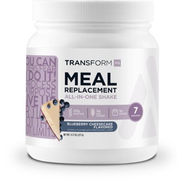 TransformHQ Meal Replacement Shake Powder 7 Servings (Blueberry Cheesecake) - Gluten Free, Non-GMO