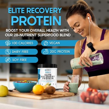 Derby Fit Elite Recovery Protein Clean, Low Carb Recovery Protein Powder for Women & Men - Gluten Free, Vegan, Dairy Free, Pineapple Delight - 20 Servings (Pack of 1)