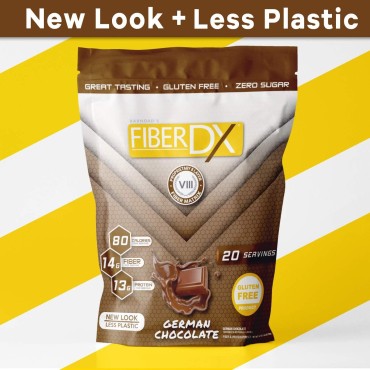 Fiberdx, German Shake, Light to Medium Brown Chocolate, 24.7 Ounce