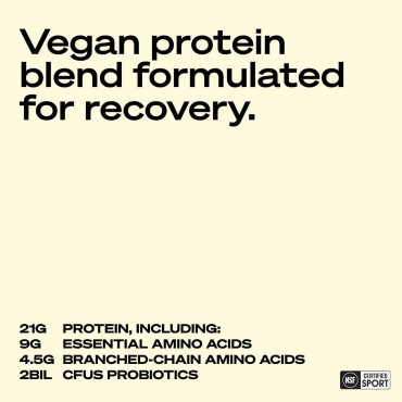 LADDER Plant Based Protein Powder, 21g of Vegan Protein with BCAAs and Probiotics | Pea and Pumpkin | Dairy Free, NSF Certified for Sport, Naturally Flavored (Vanilla Pouch)