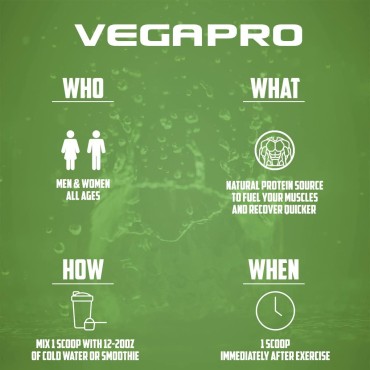 VegaPro Vegan Protein | #1 Rated Plant Based Protein Powder & Super Fruits w/ 20g Protein, Maqui, Acai, Goji + More | Easy Digestion, No Artificial Flavors (28 Servings) - Chocolate Brownie