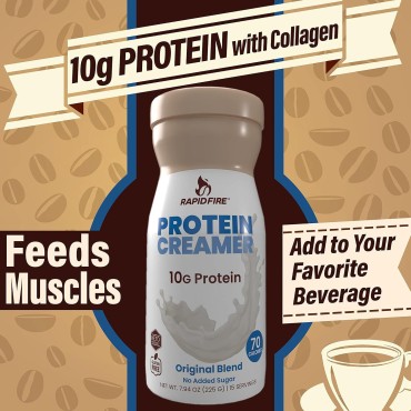 Protein Creamer, Original Blend, Keto Friendly, 10g of Protein with Vitamins and Minerals, 15 Servings, May Boost Metabolism and Increase Energy, Multi