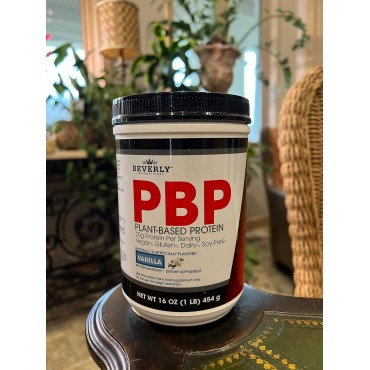 Beverly International PBP, Plant Based Protein. Vegan, Gluten, Dairy, Soy-Free. Great Vanilla Taste, Smooth, Easy to Digest, 21g Protein per Serving, (15 Servings) 1lb. Complete Amino Acid Profile.