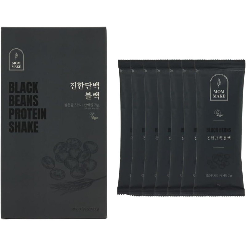 Black Beans Protein Shake Powder 0.6lb(280g) Black Sesame 21g of Plant Based Protein (280g)