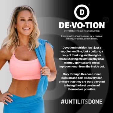 Devotion Nutrition Protein Powder Blend | Gluten Free, Keto Friendly, No Added Sugars | 1g MCT | 20g Whey & Micellar Protein | 2lb Tub (Angel Food Cake)