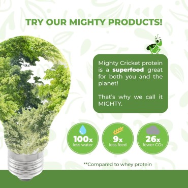 Mighty Cricket Protein Powder. 20g Clean Prebiotic Cricket Protein. No Sugar, Low Carbs, Gluten & Dairy Free. Keto & Paleo, 100% Natural Ingredients. Chocolate, 1 lb (Pack of 1)