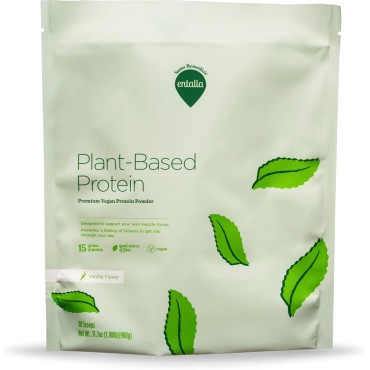 Vanilla Plant-Based Protein, Premium Plant-Based Powder, 15g of Protein per Serving, Supports Lean Muscle, Promotes a Feeling of Fullness, Vegetarian, 30 Servings per Container