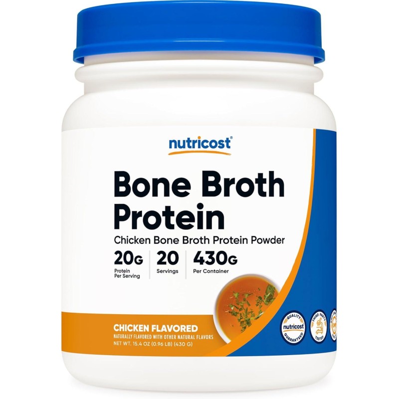 Nutricost Chicken Bone Broth Protein (Chicken Flavored, 20 Servings)