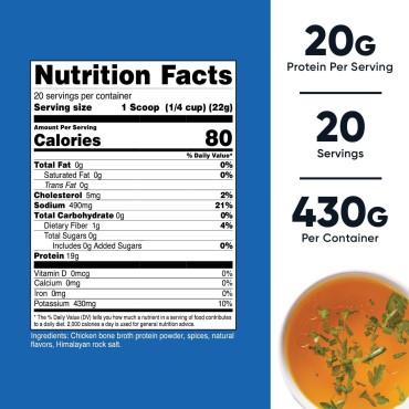 Nutricost Chicken Bone Broth Protein (Chicken Flavored, 20 Servings)