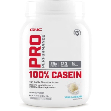 GNC Pro Performance 100% Casein - Vanilla Cream (28 Servings)