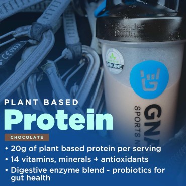 Gnarly Nutrition Vegan Plant Protein - Vegan Protein Powder, NSF Sport Certified, Meal Replacement, Daily Protein Boost, Lactose Free Protein Powder - Chocolate, 28.2 Oz