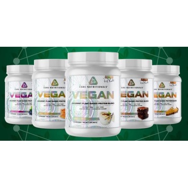 Core Nutritionals Platinum Vegan Gourmet Plant-Based Protein Blend with 21Grams of Pea Protein, Lactose, Soy and Gluten Free 29 Servings (Chocolate Brownie Batter)