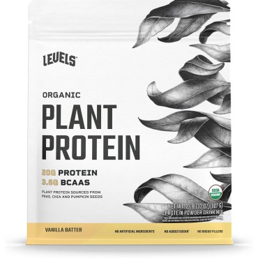 Levels Organic Plant Protein, 20G of Protein, No Artificials, Vanilla Batter, 2LB