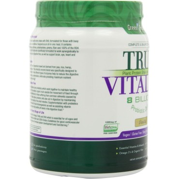 Green Foods True Vitality Plant Protein Shake, Vanilla, 25.2 Ounce