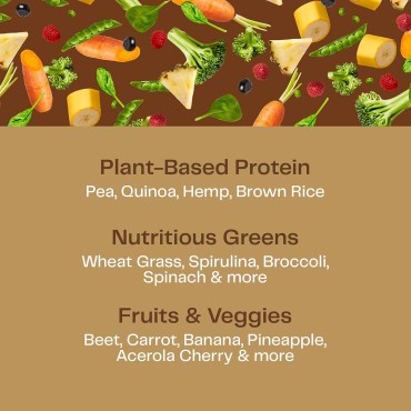 Amazing Grass Organic Plant Protein Blend: Vegan Protein Powder, New Protein Superfood Formula, All-In-One Nutrition Shake With Beet Root, Original, 18 Servings (Chocolate Peanut Butter)