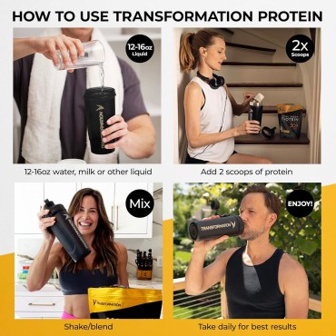 Transformation Protein Super Blend | Egg White, Collagen Peptides, and Plant Protein | 15 Billion CFU Probiotics | Digestive Enzymes | MCT Oil | BCAAs | Low Carb Shake for Men & Women | Vanilla