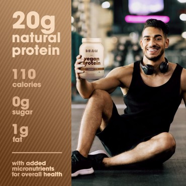 BEAM Be Amazing Vegan Protein Powder | 20g Plant-Based Protein with Prebiotics Fibers | Sugar-and-Gluten-Free Shake Mix, Low Carb Non-Dairy Smoothie | Chocolate Brownie Batter, 25 Servings