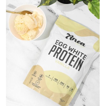 Anea Egg White Protein Powder | Vanilla Flavored | 25g Protein | Dairy Free | Gluten Free | Fat Free | Amino Acids | High Biological Value | 1.5 Pound (Pack of 1), Vanilla