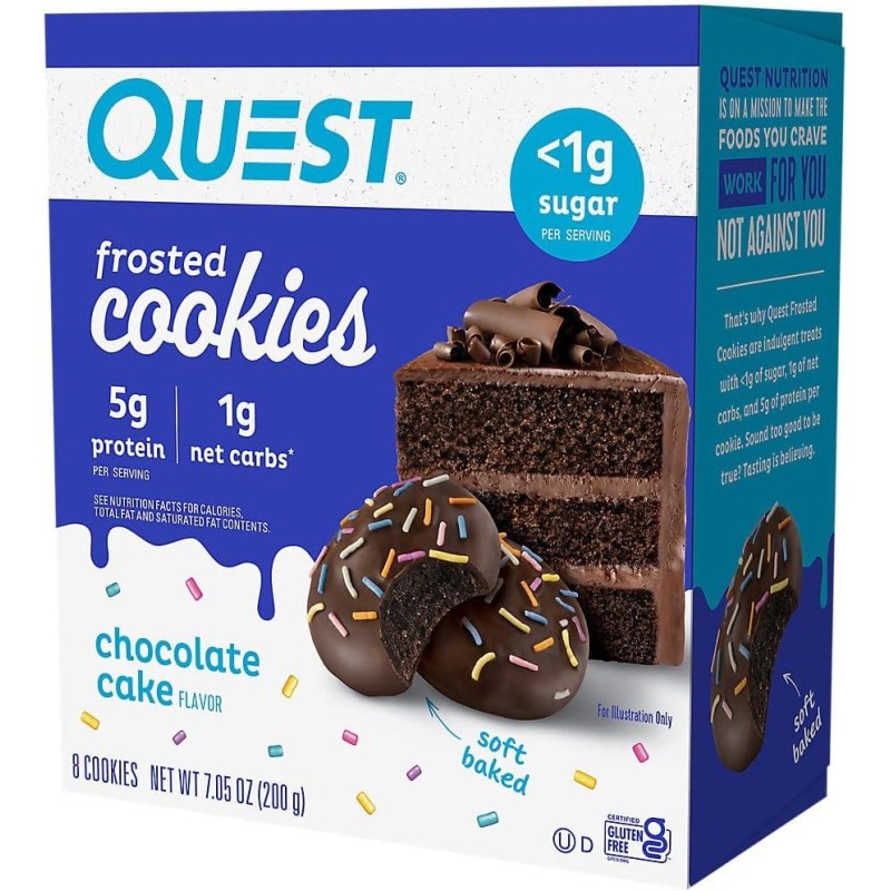 Quest Nutrition Quest Chocolate Cake Frosted Cookies, 8 Count