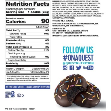 Quest Nutrition Quest Chocolate Cake Frosted Cookies, 8 Count