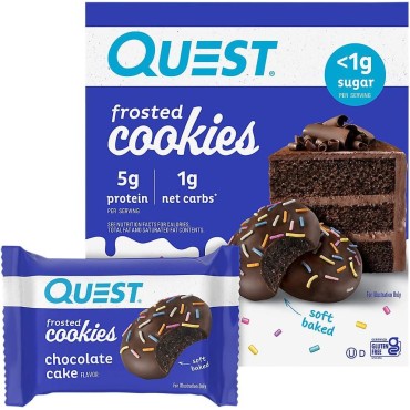 Quest Nutrition Quest Chocolate Cake Frosted Cookies, 8 Count