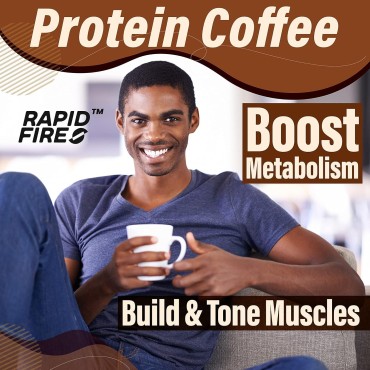 Protein Coffee, Original Blend, Keto Friendly, 10g of Protein with Collagen, Vitamins and Minerals, 12 Single Serve K-Cups, May Boost Metabolism and Increase Energy, Multicolor