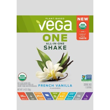 Vega One Organic Plant Protein Powder, French Vanilla, 1.4 Ounce