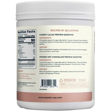 Nuzest Digestive Support Protein Probiotics for Digestive Health – Cacao -Clean Lean Protein - Premium Vegan Pea Protein Powder – Plant Based - 1 Serving, 0.9 oz