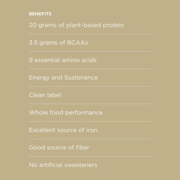 Possible Protein Powder Vanilla Bean - 20g of Vegan, Plant-Based Protein Mix - Non-GMO, Non-Dairy, Gluten-Free - 3.5g of BCAAs - 9 Essential Amino Acids - 15-Day Supply - 1 Bag, 15 Servings