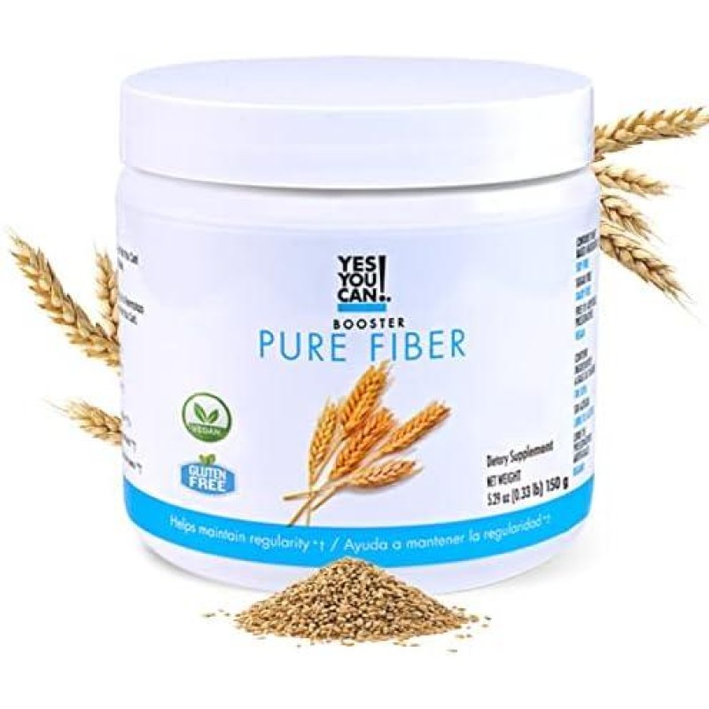 Yes You Can! Shake Booster Pure Fiber, Add to Complete Meal Replacement Shakes or Protein Shakes, Boost Shake with Sugarcane Fiber and Acacia Gums, Protein Shake Booster - Pure Fiber (30 Servings)