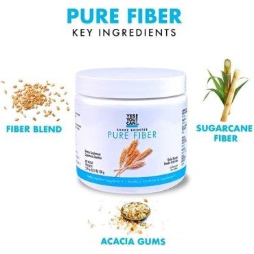 Yes You Can! Shake Booster Pure Fiber, Add to Complete Meal Replacement Shakes or Protein Shakes, Boost Shake with Sugarcane Fiber and Acacia Gums, Protein Shake Booster - Pure Fiber (30 Servings)