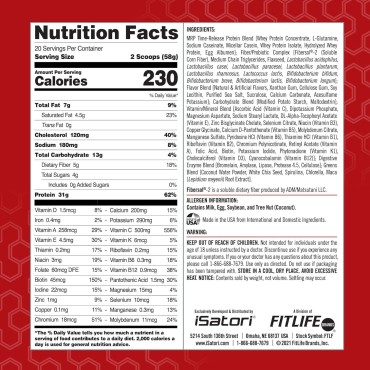 iSatori Eat Smart MRP, High Protein Meal Replacement Shake with Whey Protein Powder, Probiotics Powder, Casein Protein, MCT Oil, Egg Albumen, Vitamins & Minerals, Keto, Vanilla Flavor, 20 Servings