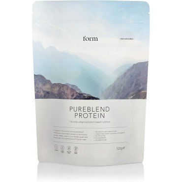 Form Pureblend Protein - Unflavored and Unsweetened Vegan Protein Powder - 15g of Plant Based Protein per Serving. Perfect for Your Smoothies, Cooking and Baking.