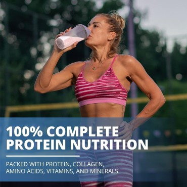 PureClean Protein - Organic Grass-Fed 25G Beef Protein Powder + 15G Collagen - Gluten Free, Sugar Free, Dairy Free - 100% Paleo Keto HydroBEEF Bone Broth Protein - (20 Servings/500 Grams) Unflavored