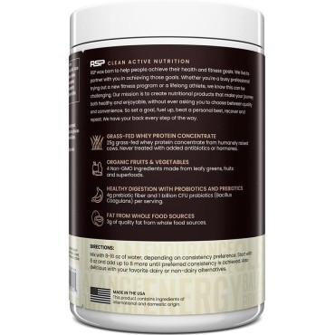 TrueFit Gut Healthy Protein Powder, Grass-Fed Whey Meal Replacement Shake with Prebiotics, Probiotics, & Organic Superfoods, Keto Friendly, Gluten Free