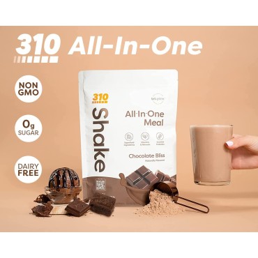 310 Nutrition - All In One Meal Replacement Shake - Fiber Rich Vegan Superfood Blend - Natural Sweeteners - Low Carb Shake, Keto & Paleo Friendly - Gluten Free - 26 Essential Vitamins & Minerals