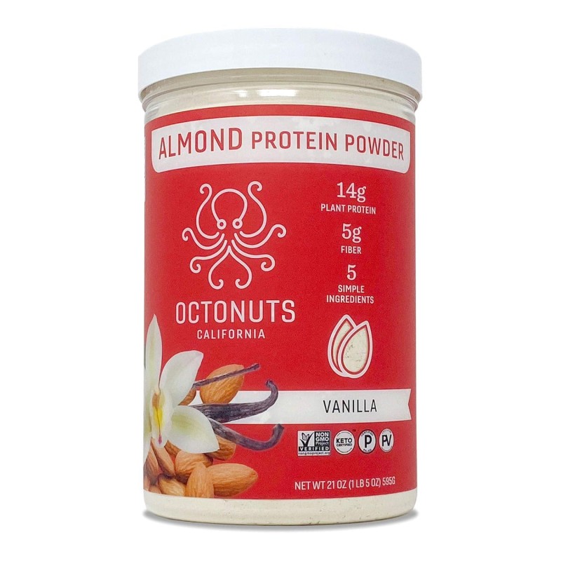 Vanilla Almond Protein Powder, 21 Ounce, Made with California Almonds, 14g Plant Based Protein, Keto, Paleo Friendly, Vegan, Gluten Free, 17 Servings