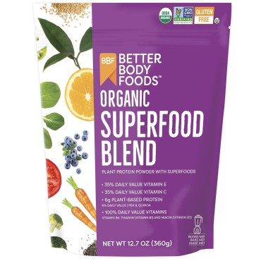 BetterBody Foods Organic Superfood Powder with Protein, Vitamins C, E, and B12 (12.7 oz.)