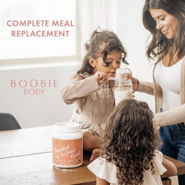 Boobie Body Superfood Protein Meal Replacement Shake, Chocolate Bliss Flavor | 19g Protein | Safe For Pregnancy, Lactation, & Motherhood | Organic, Vegan, Zero Sugar, 1 Tub (23.3 oz.)