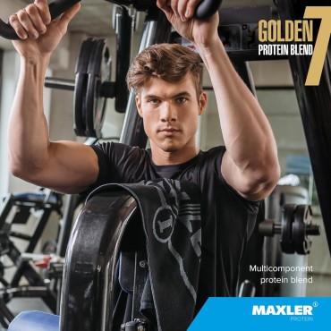 Maxler Golden 7 Protein Blend - Protein Powder for Muscle Gain & Recovery - Vanilla Protein Powder 2 lb